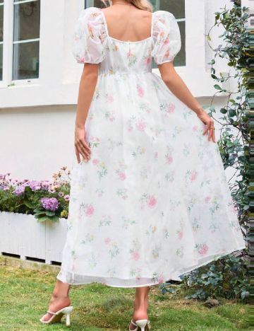 Rochie medie SHEIN Maternity, alb
