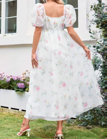 Rochie medie SHEIN Maternity, alb