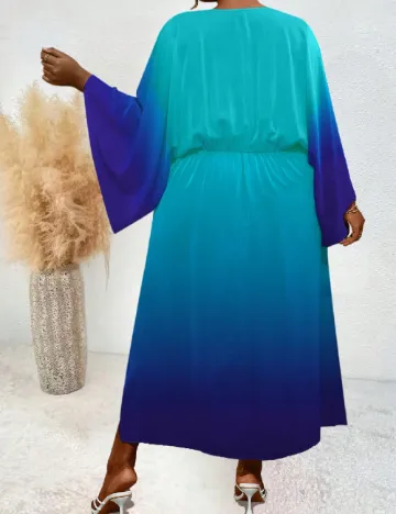 Rochie medie SHEIN CURVE, albastru