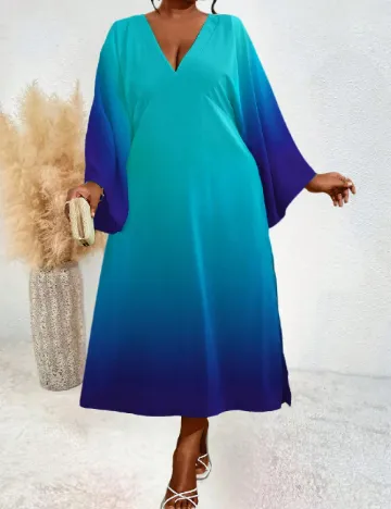 Rochie medie SHEIN CURVE, albastru
