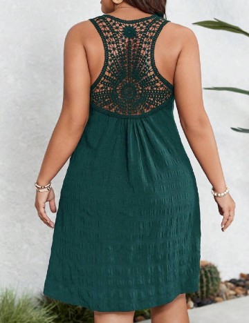 Rochie scurta SHEIN CURVE, verde