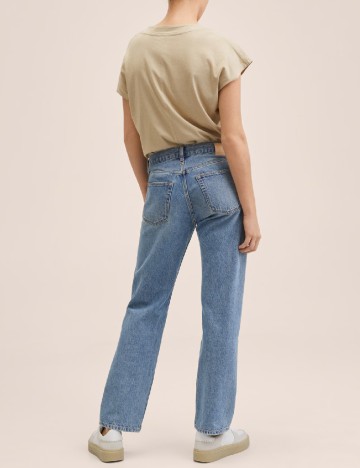 Tricou Mango, bej