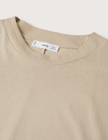 Tricou Mango, bej