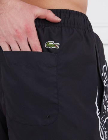 Short de baie Lacoste, negru