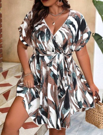 Rochie scurta SHEIN CURVE, mix culori