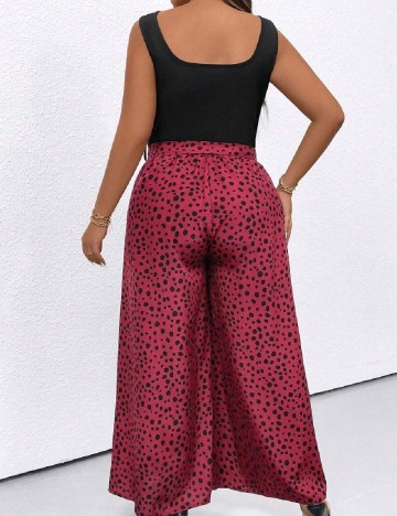 Salopeta SHEIN CURVE, visiniu/negru