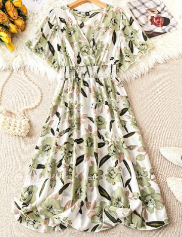 Rochie medie SHEIN CURVE, floral print