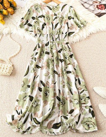Rochie medie SHEIN CURVE, floral print