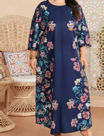 Rochie lunga SHEIN CURVE, albastru