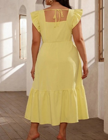 Rochie medie SHEIN CURVE, galben