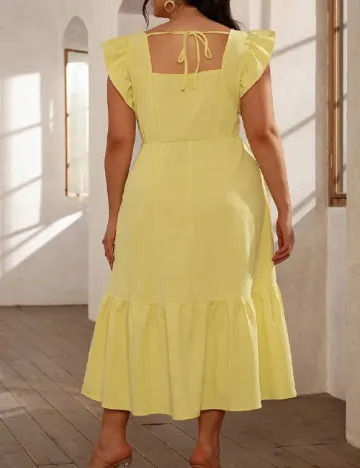 Rochie medie SHEIN CURVE, galben