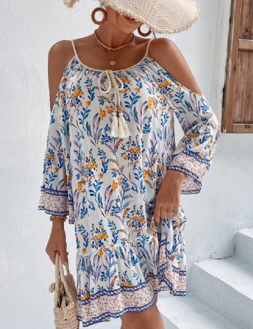 Rochie scurta SHEIN, floral print