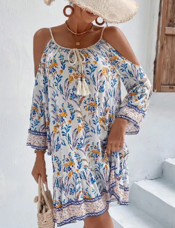 Rochie scurta SHEIN, floral print
