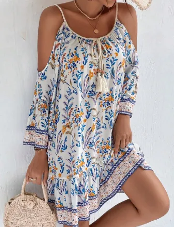 Rochie scurta SHEIN, floral print