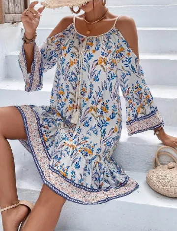 Rochie scurta SHEIN, floral print