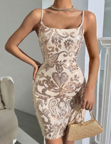 Rochie scurta SHEIN, crem