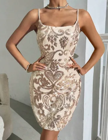 Rochie scurta SHEIN, crem