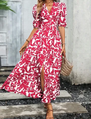Rochie lunga SHEIN, roz/alb