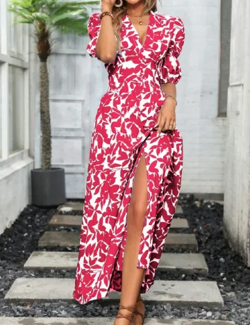 Rochie lunga SHEIN, roz/alb