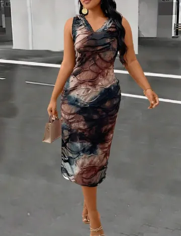 Rochie medie SHEIN CURVE, mix culori