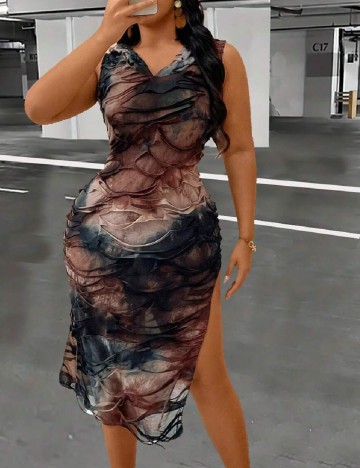 Rochie medie SHEIN CURVE, mix culori