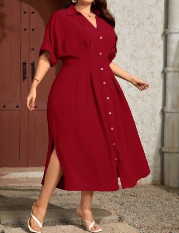Rochie medie SHEIN CURVE, rosu
