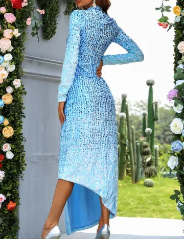 Rochie lunga Miss ord, albastru