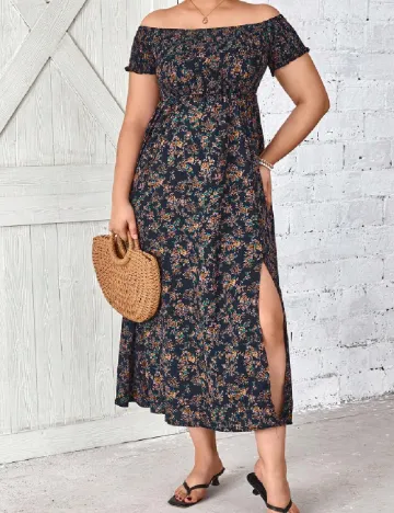 Rochie medie SHEIN CURVE, floral print