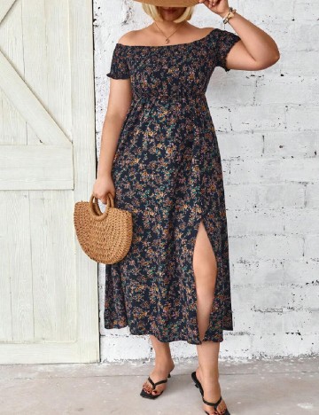 Rochie medie SHEIN CURVE, floral print