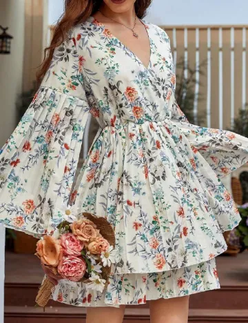 Rochie scurta SHEIN, floral print