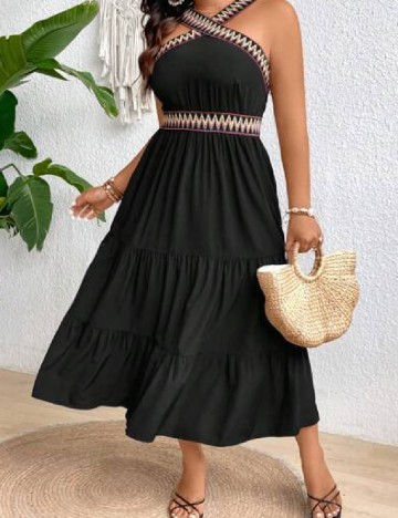 Rochie lunga SHEIN CURVE, negru
