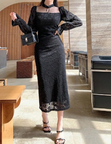 Rochie medie Dazy, negru