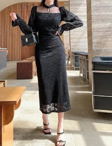 Rochie medie Dazy, negru