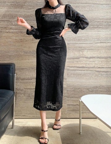 Rochie medie Dazy, negru