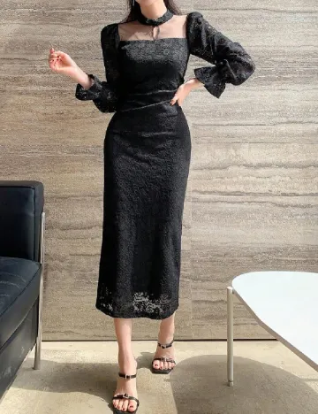 Rochie medie Dazy, negru