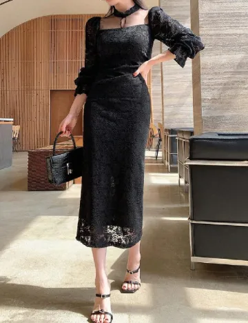 Rochie medie Dazy, negru