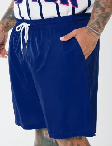 Compleu SHEIN Plus Size Men, alb/albastru