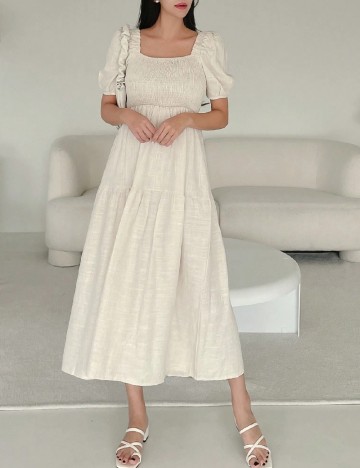 Rochie medie SHEIN, crem