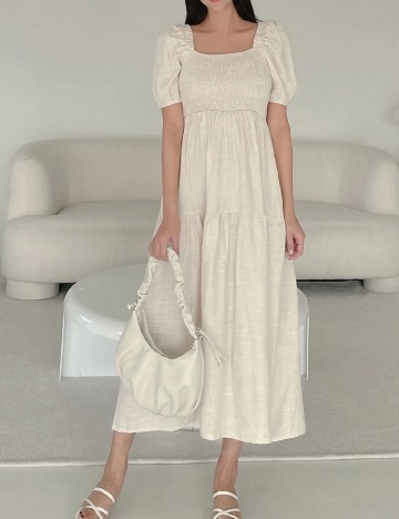 Rochie medie SHEIN, crem