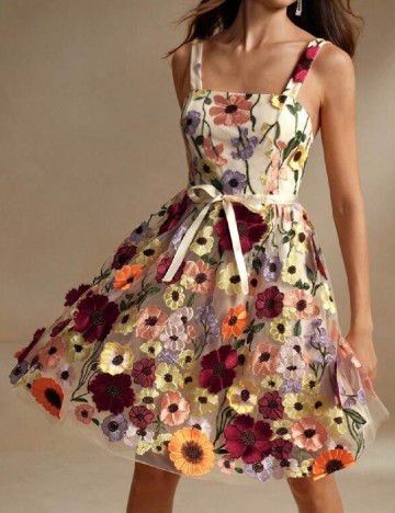 Rochie scurta SHEIN, floral print