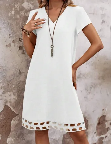 Rochie medie SHEIN, alb