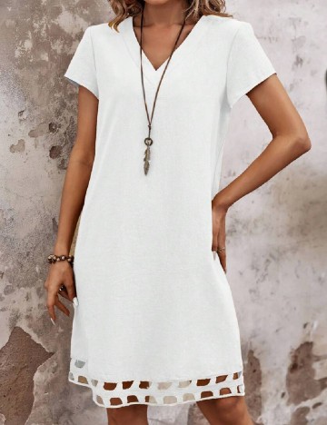 Rochie medie SHEIN, alb