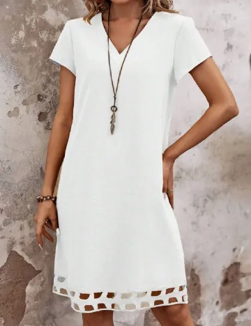 Rochie medie SHEIN, alb