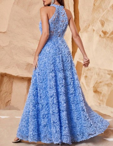 Rochie lunga Faeriesty, albastru