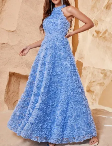 Rochie lunga Faeriesty, albastru