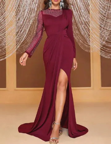 Rochie lunga Giffniseti, visiniu