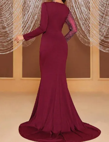 Rochie lunga Giffniseti, visiniu