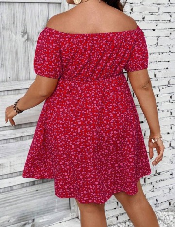 Rochie scurta SHEIN CURVE, rosu