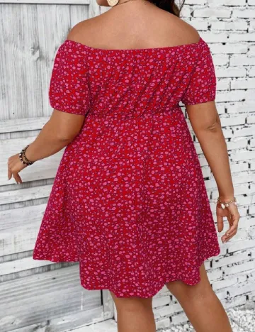 Rochie scurta SHEIN CURVE, rosu