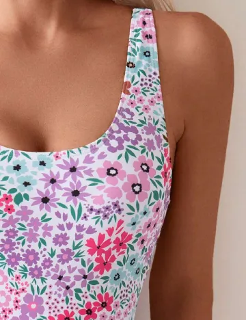 Costum de baie SHEIN, floral print